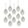 Christmas Ball Ornaments, Glass Decorative Hanging Ball Christmas Tree Ornaments For Holiday Party Decorations (Set of 12) - White - Image 2