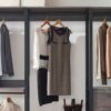 Monica - Wood Walk In Closet System, Powder Coated Metal Frame And Melamine - Rustic - Image 9