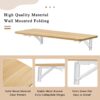 Laundry Room Folding Table Wall Mounted Folding Table For Small Spaces, Fold Down Desk, Workbench, Addition To Garage & Shed - Burly Wood - Image 12
