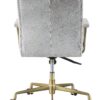 Damir - Vintage Top Grain Leather Office Chair - Antique White / Vintage - Image 5