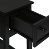 Accent End Table, 2 Tier, Storage Drawer, Versatile Use - Black - Image 8