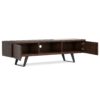 Lowry - Handcrafted, TV Media Stand - Distressed Charcoal Brown - Image 5