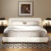 Alpine - King Puffy Modern Platform Bed - Ivory White - Image 10
