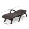 Polypropylene Resin Chaise Lounge With Hand Crafted Details - Dark Brown - Image 3