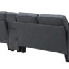 Upholstered Sofa With Console, 2 Cupholders And 2 USB Ports Wired Or Wirelessly Charged, Modern Linen Fabric Couches With 4 Pillows (4 Seat) - Dark Gray - Image 5