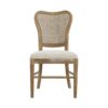 Classic Retro Dining Chair (Set of 2) With Rattan Backrest - Dark Brown / Beige - Image 6