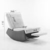 Modern Rocking Chair Recliner, Comfy Rocker Nursery Chair With Footrest, Accent Reading Chair, Upholstered Lounge Chair For Relaxing, Resting, Soft Padded Rocker For Indoor Living Room Bedroom - Gray - Image 3