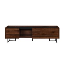 Contemporary Low Profile TV Stand For TVs Up To 65" - Dark Walnut