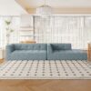 Modular Combination Living Room Sofa Set, Modern Minimalist Sofa, Living Room Upholstered Sofa Bed, Bedroom, 2 Pieces Computer Free Combination, L - Shaped - Light Gray - Image 12