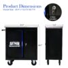 Movable Lockable Double Door Partition With Lock Multi Functional Hardware Storage Tool Car Auto Repair Locker - Black / Blue - Image 3