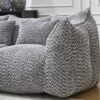 Comfortable Dual Beanbag Chair With High Resilience Foam Core For 2 People - Gray - Image 9