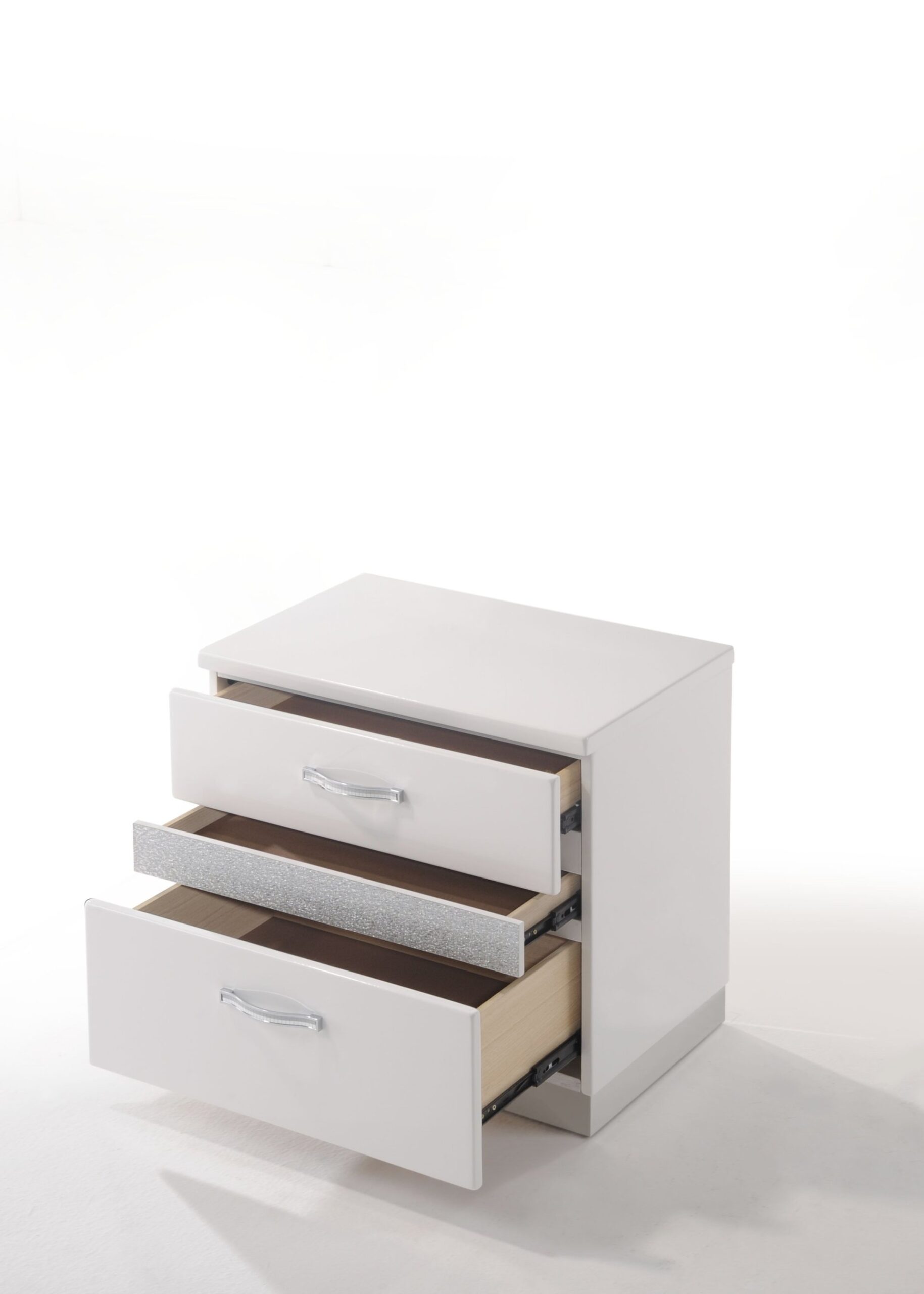 Naima II - High Gloss Nightstand - White - Image 6
