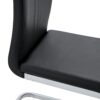 (Set of 4) Material Bow Shaped Chairs Perfectly Integrated Into Industrial And Modern Home Design - Black - Image 13
