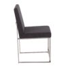 Fuji - Contemporary High Back Dining Chair (Set of 2) - Charcoal - Image 3