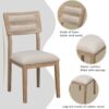 6 Piece Dining Set Classic And Traditional Style, Includes Dining Table, 4 Upholstered Chairs & Bench - Natural Wash - Image 8