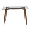 Clara - Contemporary Table - Walnut / Clear - Image 5