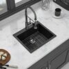 Kitchen Sink, Granite Composite Drop In Sink - Black - Image 5