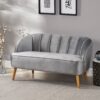 Modern Classic Shell Backed Loveseat - Gray - Image 4