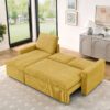 Convertible Sleeper Sofa Bed With Reversible Chaise And Storage - Yellow - Image 2