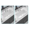 Undermount Kitchen Sink Workstation 33" Single Bowl Dual Mount Sink With Accessories - White - Image 8