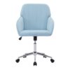 Adjustable Office Chair, Home Bedroom, Ergonomic Swivel Chair, Backrest Seat, Comfortable For Long Sitting - Baby Blue - Image 3