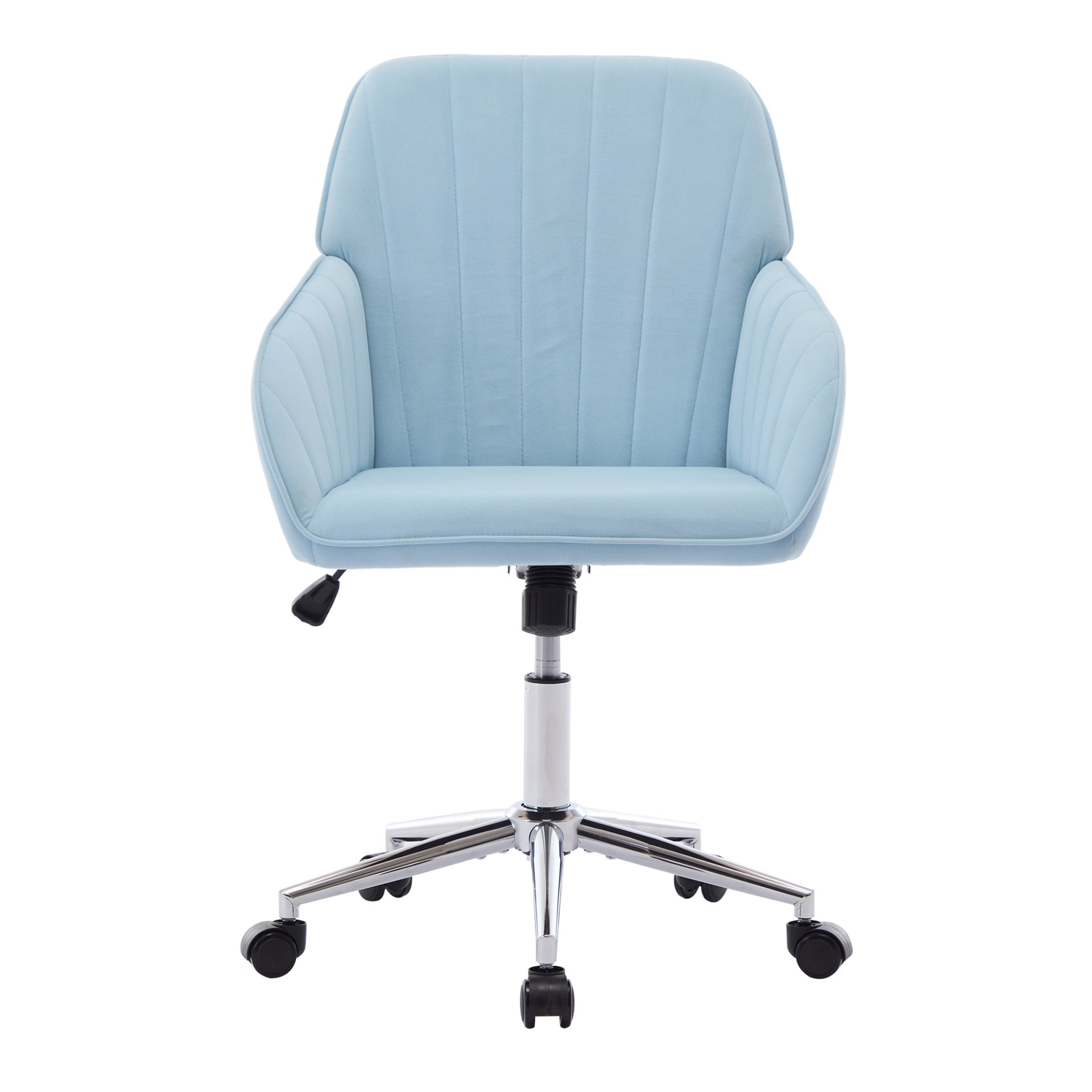 Adjustable Office Chair, Home Bedroom, Ergonomic Swivel Chair, Backrest Seat, Comfortable For Long Sitting - Baby Blue - Image 3