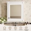 Wall Mounted Bathroom Storage Cabinet With Mirror, Medicine Cabinet With Height Adjustable Shelf, Over The Toilet Space Saver Cabinet - White - Image 6