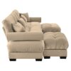 Modern U Shape Modular Sectional Sofa Couch With Movable Ottomans Convertible L Shaped Living Room Sofa - Camel - Image 13