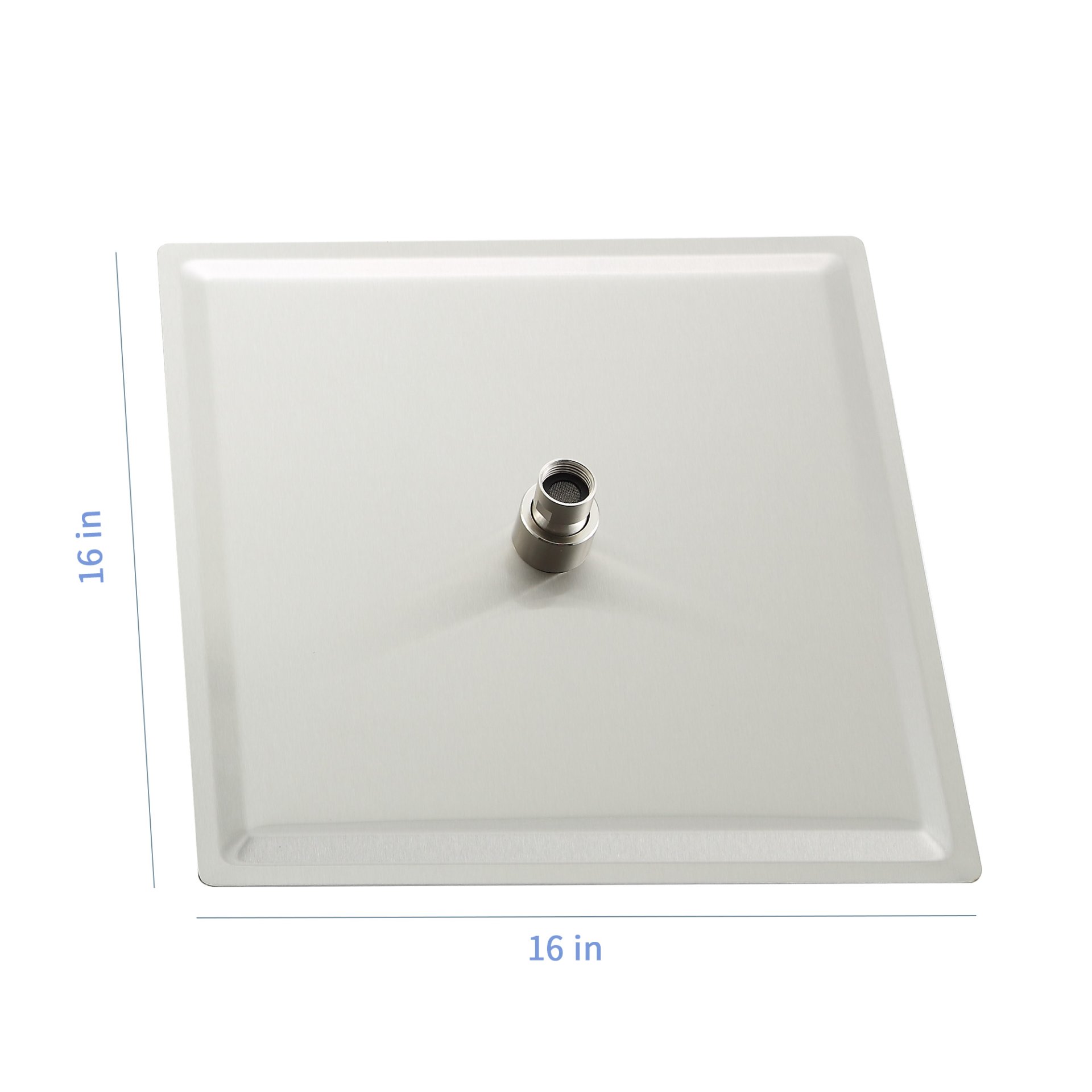 Rainfall Shower Head 16" Square 304 Stainless Steel - Brushed Nickel - Image 3