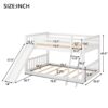 Full Over Full Bunk Bed With Convertible Slide And Ladder - White - Image 3