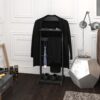 Accent Portable Garment Rack, Clothes Valet Stand With Storage Organizer - Black - Image 4