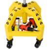 Pneumatic 360 Degree Swivel Stool, Mechanics Rolling Creeper Seat, Heavy Duty Rolling Mechanics Stool, Shop Stool With Casters - Yellow / Black - Image 10