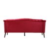 Comfy 3 Seat Sofa With Wooden Legs, For Living Room And Study - Wine Red - Image 7