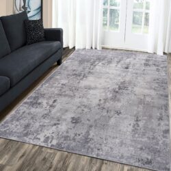 Marfi - 5' X 7' Abstract Area Rug - Light Gray