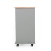Yohaan - Contemporary Kitchen Cart With Wheels - Gray - Image 8
