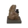 Hand Crafted Rabbit Umbrella Base With Playful Design - Light Brown - Image 8