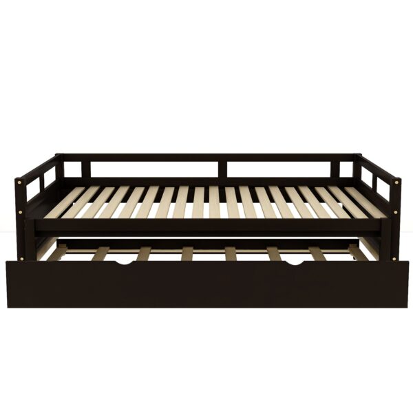 Extending Daybed With Trundle, Daybed With Trundle - Espresso