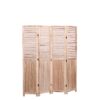 Panel Solid Wood Folding Room Divider - Natural - Image 8