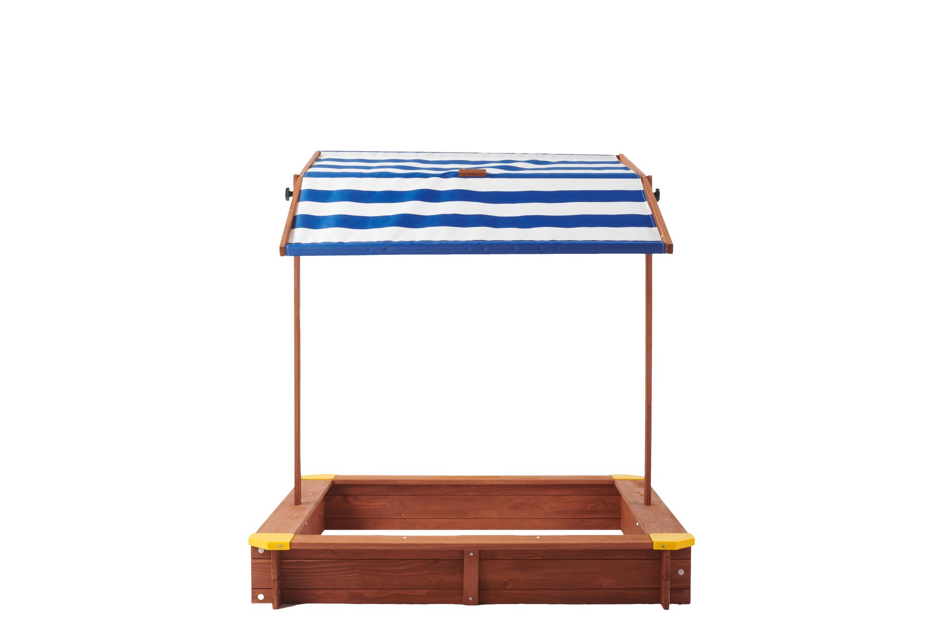 Kids Sandbox With Cover, Sand Box With Adjustable Canopy, Large Outdoor Cedar Sandpit For Backyard Play - Reddish Brown - Image 11