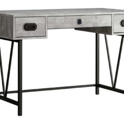 Computer Desk For Home Office, Laptop, Storage Drawers, Transitional - Gray