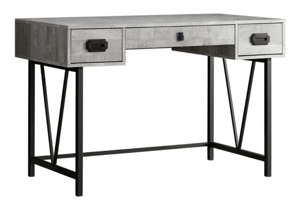 Computer Desk For Home Office, Laptop, Storage Drawers, Transitional - Gray