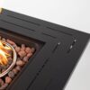 28" Wicker Square Fire Pit Table - Black Brown - Image 8