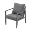 Modern Aluminum Lounge Chair With Rope Accents And Cushions For Indoor And Outdoor Spaces - Gray - Image 5