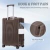 20" / 24" / 28" 3 Pieces / Set Spinner Wheel Luggage, Carry On Suitcase, Matching Color, TSA Combination Lock - Brown - Image 10