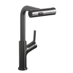 Modern 360° Pull Down Kitchen Faucet With 4 Spray Modes, Stainless Steel - Gunmetal Black
