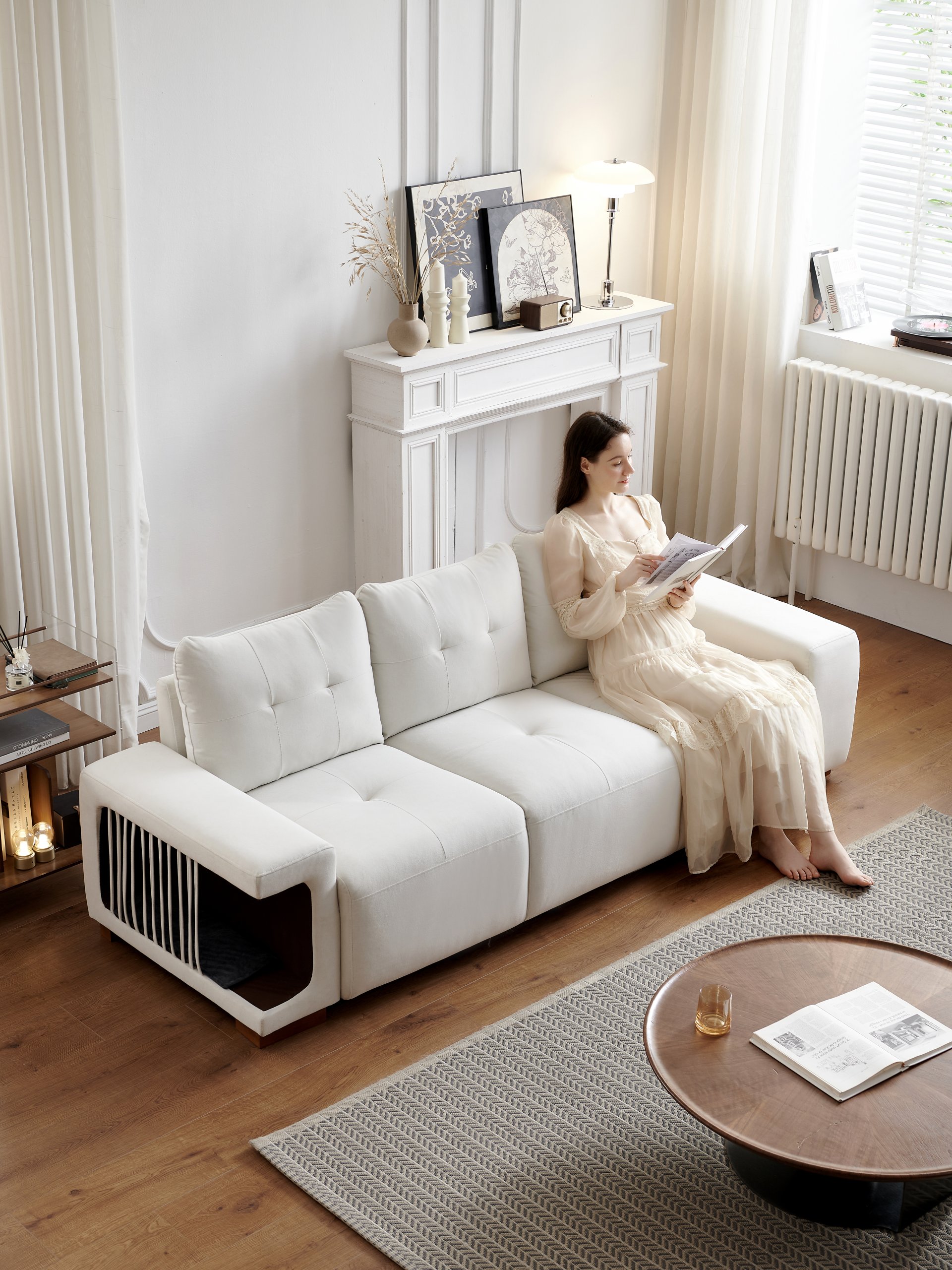 3 Seater Sofa Couch For Living Room, Modern Couches For Small Space, Cat Nest Sofa, For Cat Friendly, Comfy Couch With Waterproof And Cat Scratch Resistant Fabric - Image 17