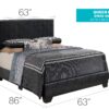 Queen Bed For Casual Spaces Elegant - Black - Image 9