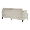 Modern Style Chenille 2 Seater Sofa With LED Light, USB Port, Storage Bag, Wood Legs - Beige - Image 22