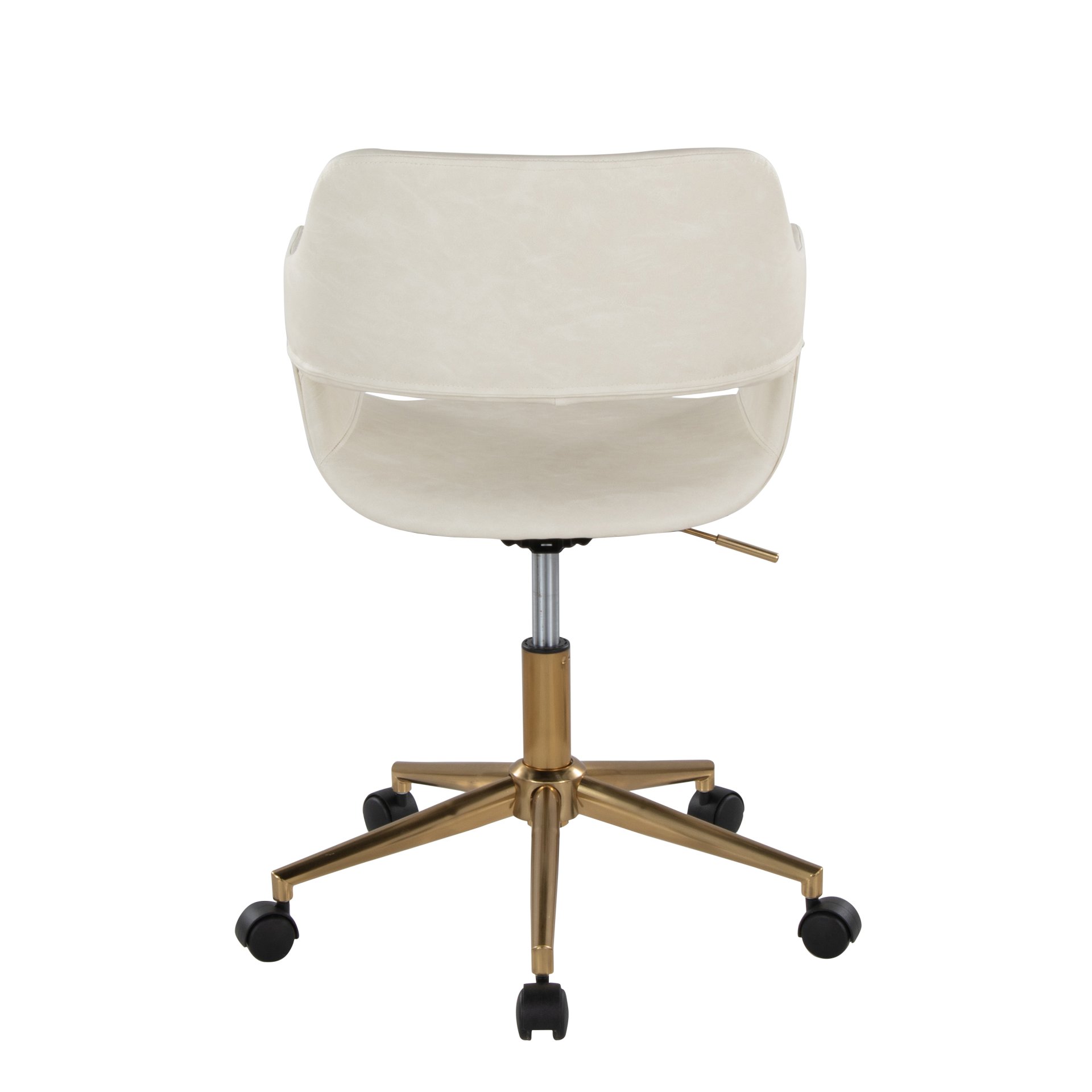 Margarite - Contemporary Task Chair - Gold / Cream - Image 4