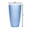 Leading Ware Diamond Cut Acrylic Drinking Glasses (Set of 4), Bpa Free, 19Oz - Blue - Image 3